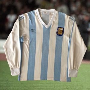 Argentina 1991 Match Issue #10 Diego Simeone Home L/S Jersey Game Worn?  Adidas